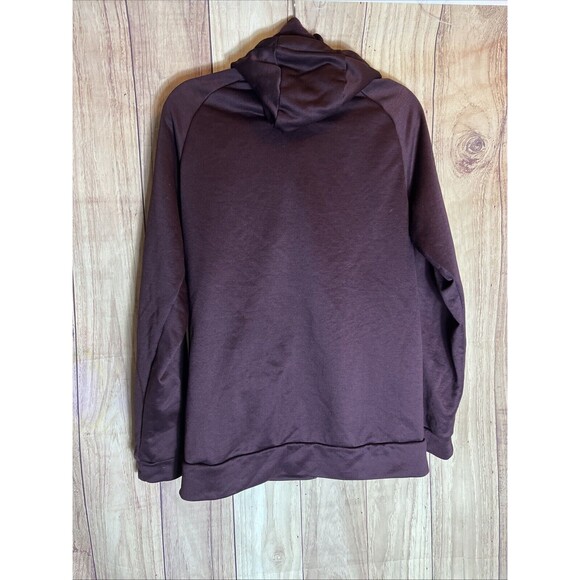 NIKE DRI-FIT Size MediumMens MaroonFull Zip Stand Collar Pocket Athletic Jacket - Picture 7 of 11